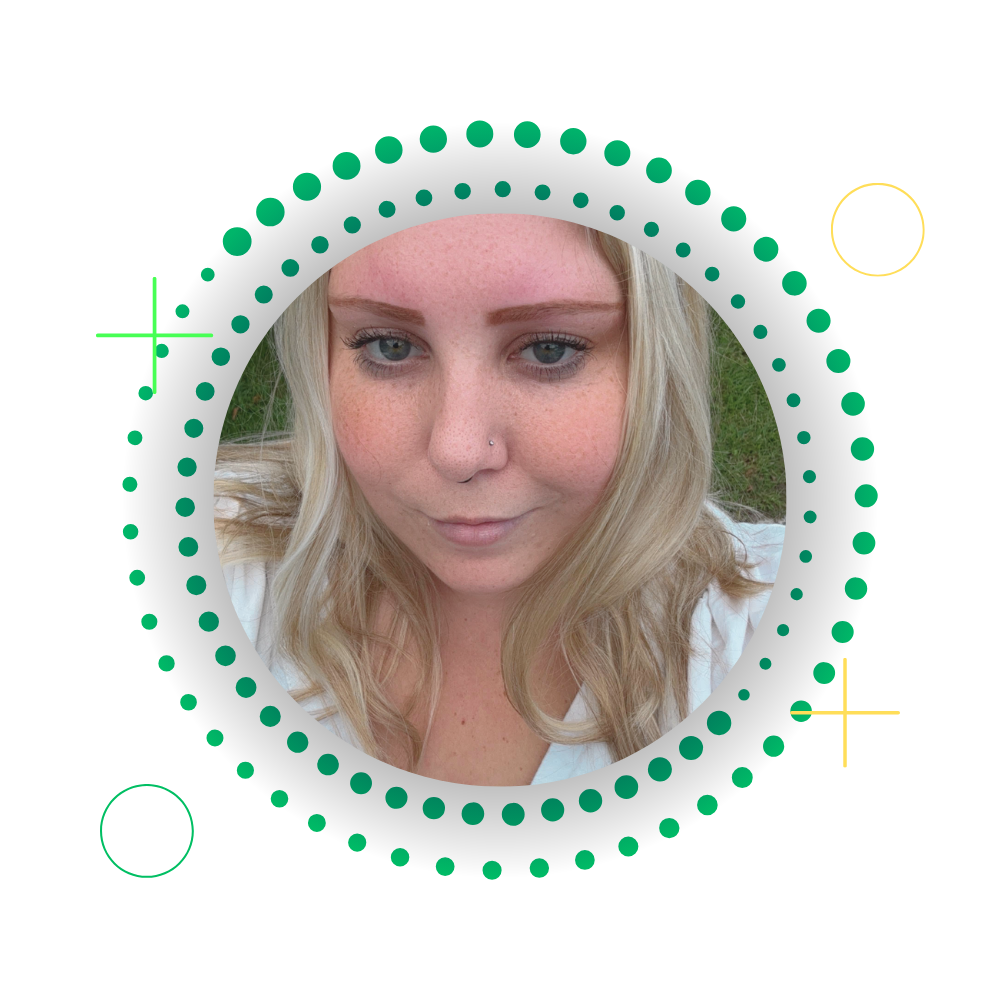 Siobhan Patnode, financial relief specialist at Adirondack Debt Relief, LLC, smiling in a professional office setting.